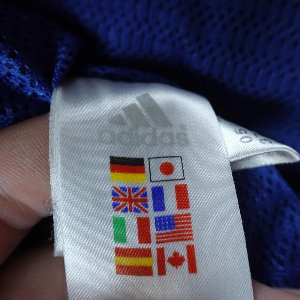 VTG Adidas Jacket Mens L Blue Hooded Insulated Full Zip Windbreaker Coat Y2K 00s